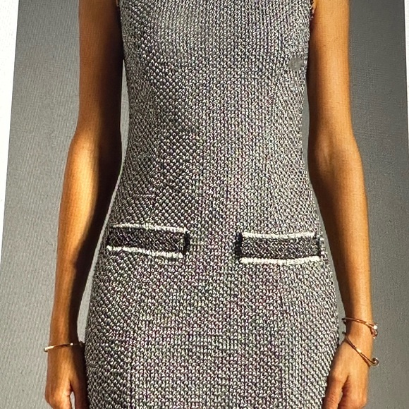 Bailey 44 Black & White Sleeveless Tweed dress Size 8 - Picture 2 of 12